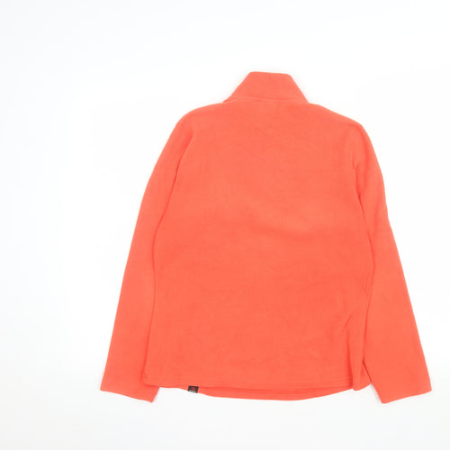 The North Face Womens Orange Fleece 1/2 Zip Pullover Jacket M