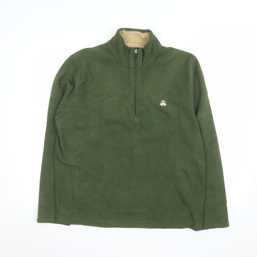 Brooks Brothers Men’s Green Fleece 1/2 Zip Pullover Sweatshirt L