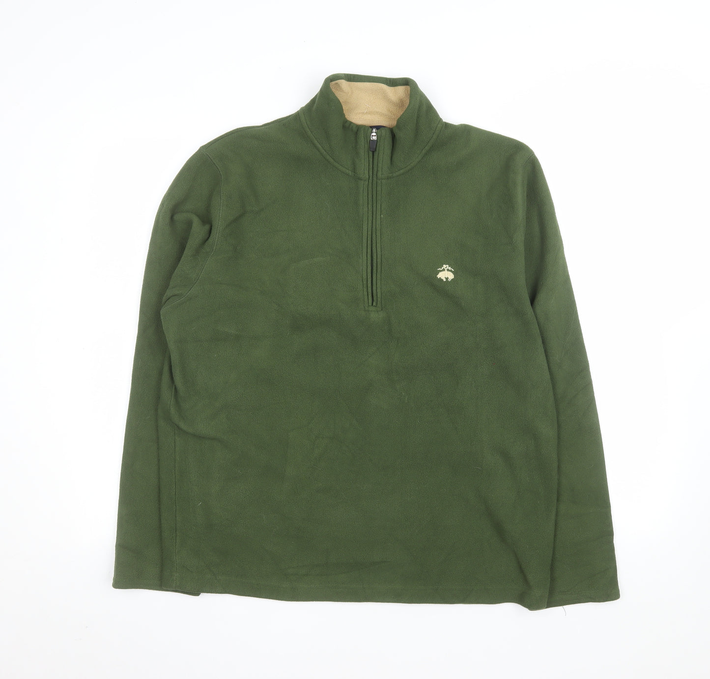 Brooks Brothers Men’s Green Fleece 1/2 Zip Pullover Sweatshirt L