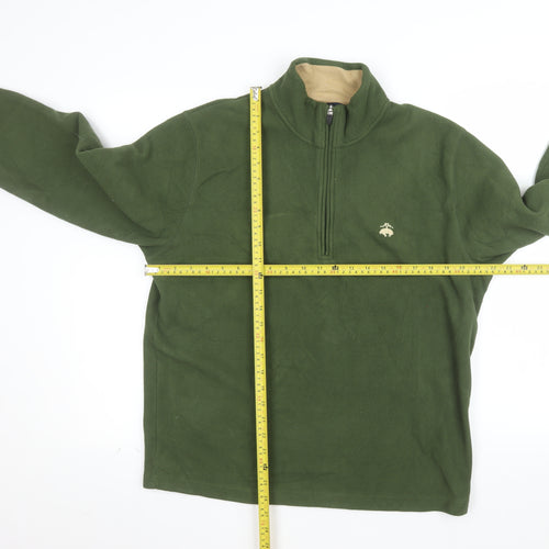 Brooks Brothers Men’s Green Fleece 1/2 Zip Pullover Sweatshirt L