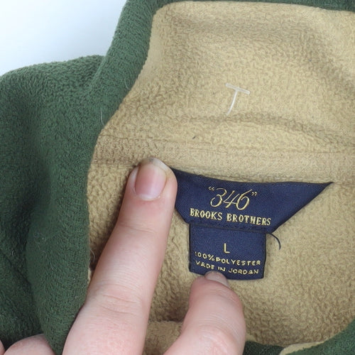 Brooks Brothers Men’s Green Fleece 1/2 Zip Pullover Sweatshirt L