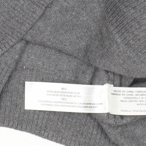 Massimo Dutti Women Grey Silk Cashmere Tank Top XL
