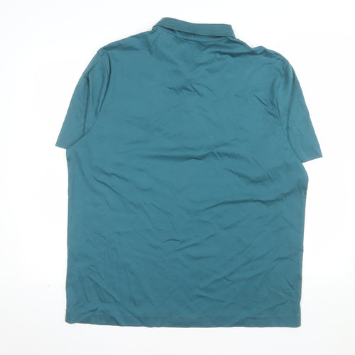 Marks and Spencer Autograph Men's Blue Supima Cotton Polo Shirt XL