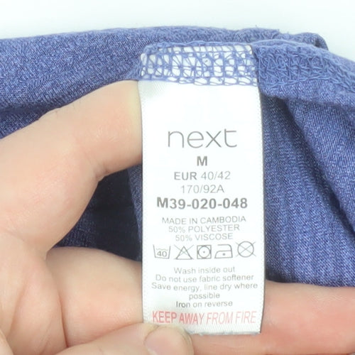 Next Women’s Blue Long Sleeve Basic T-Shirt M Regular Fit