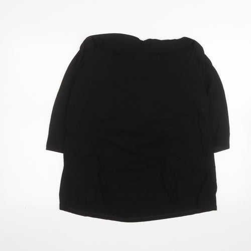 Marks and Spencer Women’s Black Jersey Boat Neck Blouse UK 22