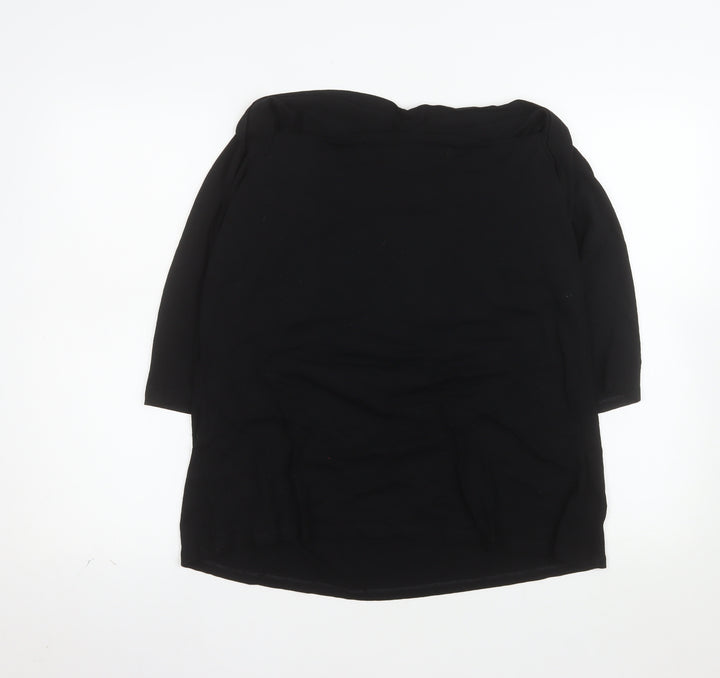 Marks and Spencer Women’s Black Jersey Boat Neck Blouse UK 22