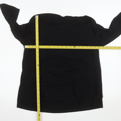 Marks and Spencer Women’s Black Jersey Boat Neck Blouse UK 22
