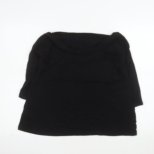 Marks and Spencer Women’s Black Jersey Boat Neck Blouse UK 22
