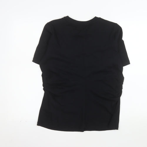 Marks and Spencer Womens Black Cotton T-Shirt Size 14