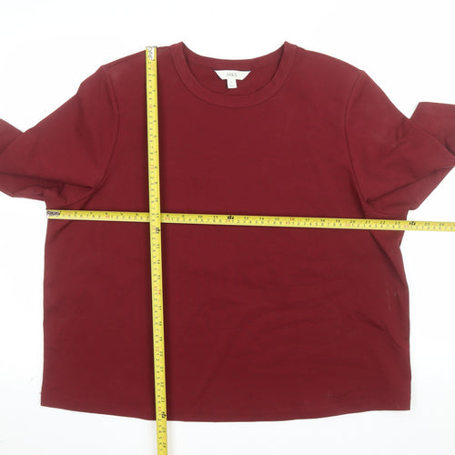 Marks and Spencer Women's Red Short Sleeve Cotton T-Shirt Size 20
