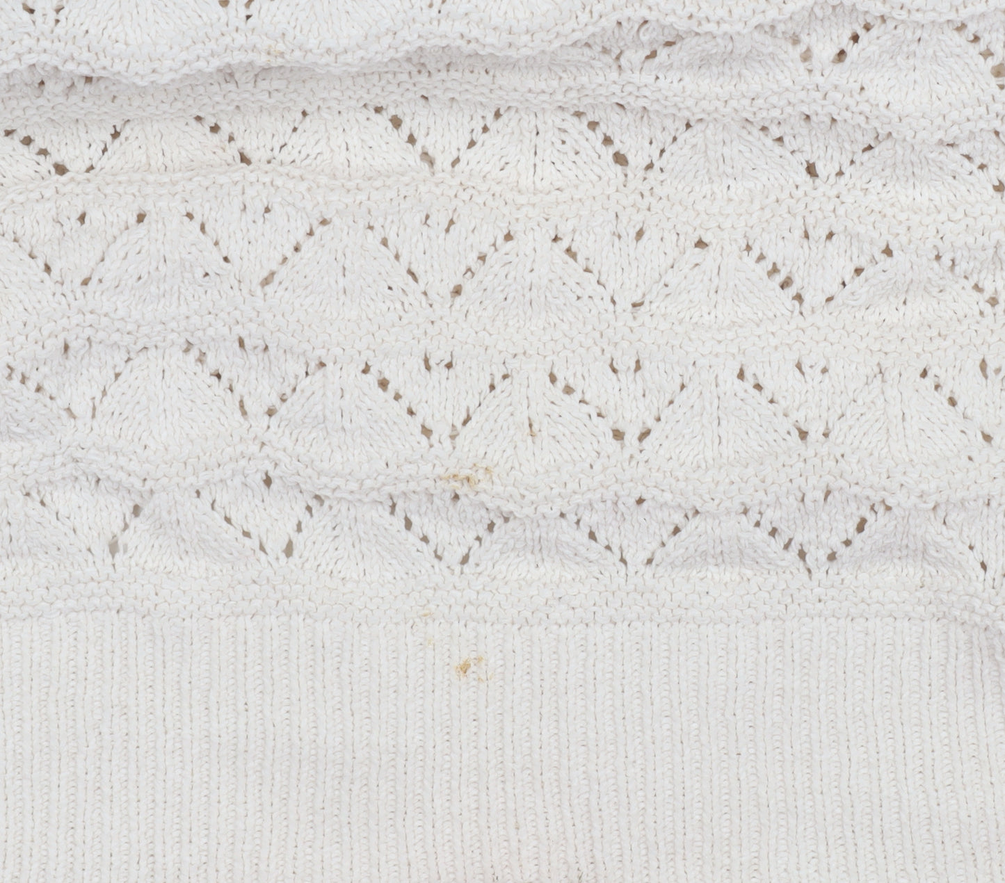Yours Clothing Women Ivory Plus Size 22 Crew Neck Open-Knit Jumper