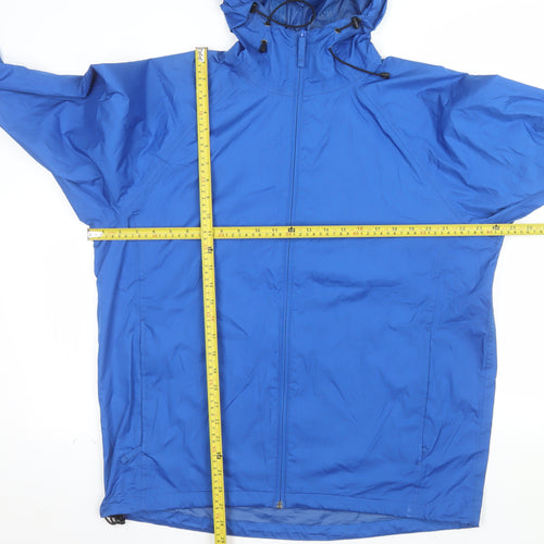 Alpine Design Men's Blue L Lightweight Hooded Windbreaker Jacket