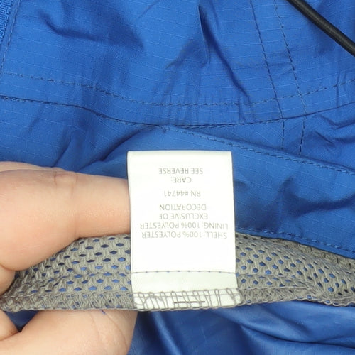 Alpine Design Men's Blue L Lightweight Hooded Windbreaker Jacket