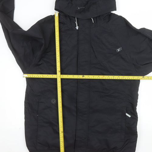 Reebok Men's Black XL Windbreaker Hooded Jacket