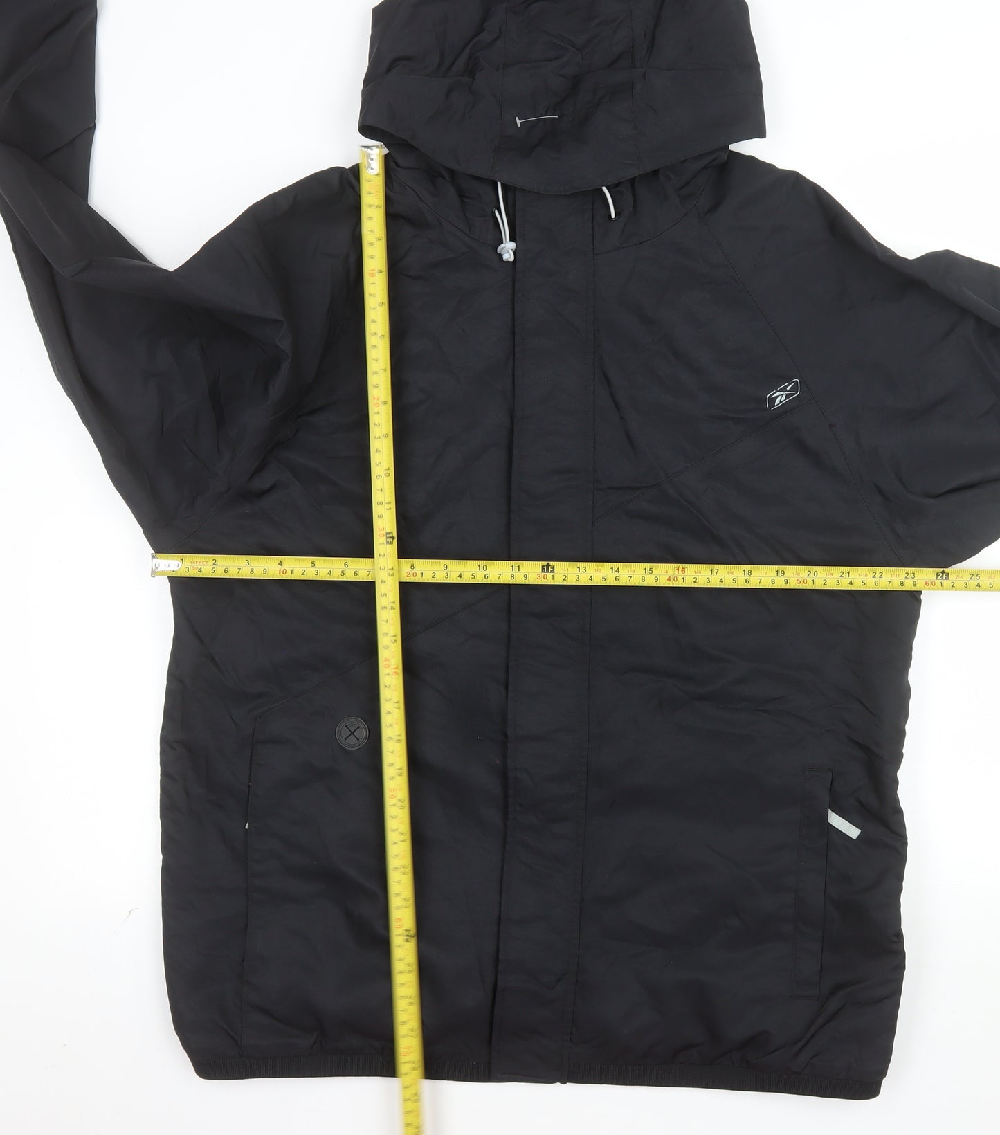 Reebok Men's Black XL Windbreaker Hooded Jacket