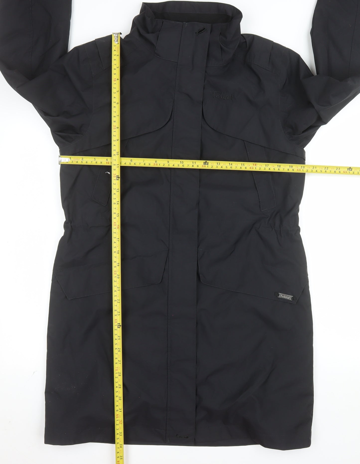 FarWest Women's Black Long Waterproof Parka Coat Size M