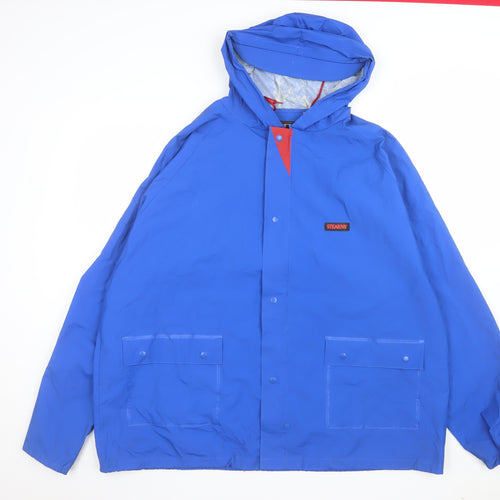 Stearns Men's Blue XL Hooded Waterproof Rain Coat Jacket