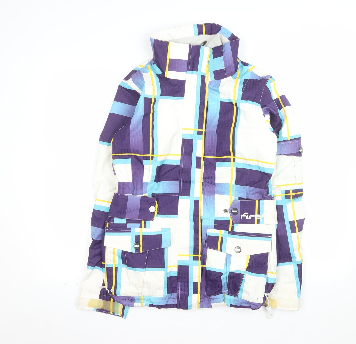 Firefly Women's Purple Check Ski Jacket Size S Waterproof Winter Coat