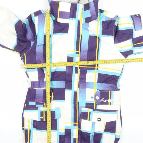 Firefly Women's Purple Check Ski Jacket Size S Waterproof Winter Coat