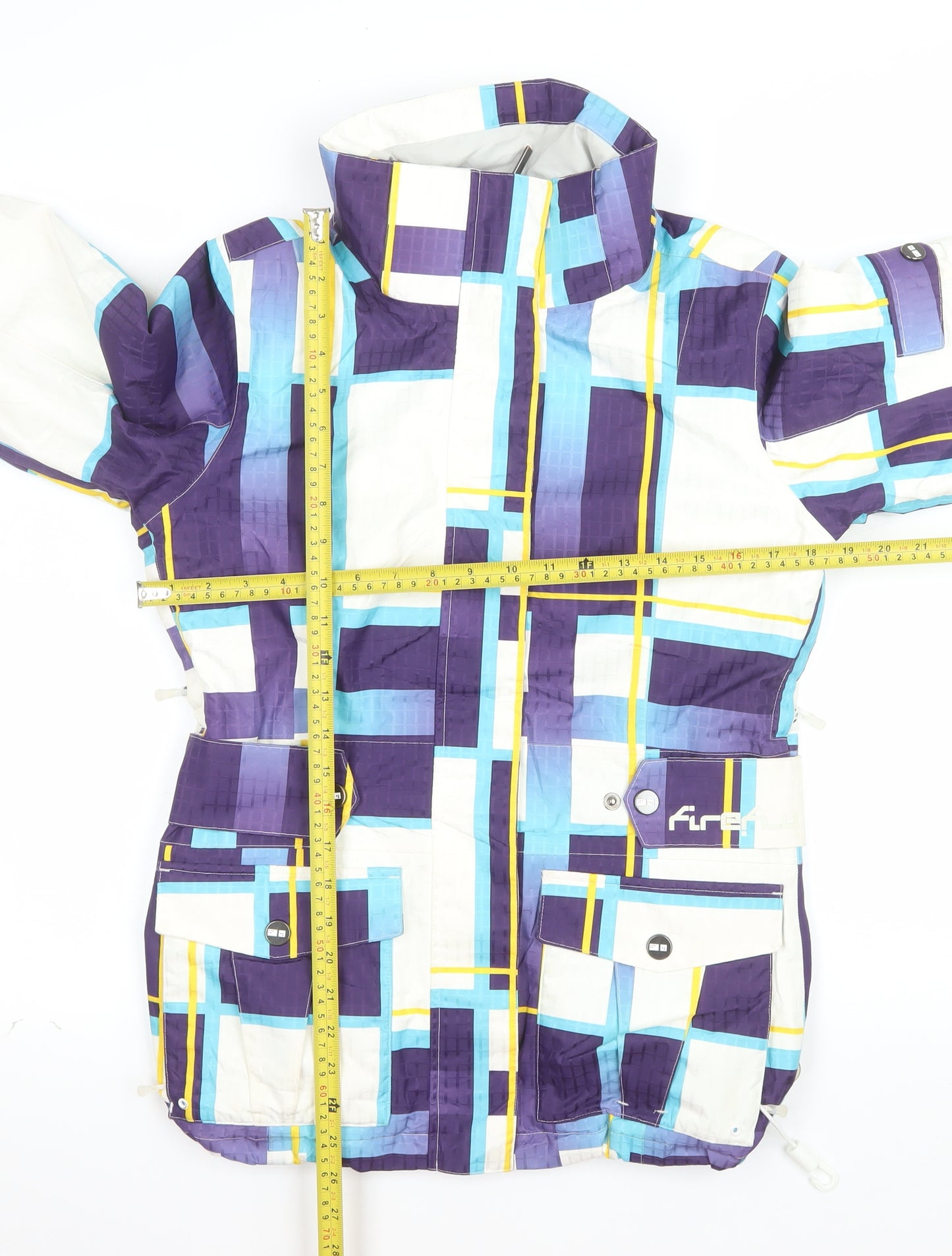 Firefly Women's Purple Check Ski Jacket Size S Waterproof Winter Coat