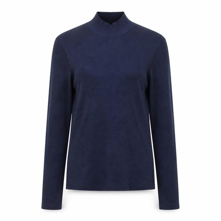 Uniqlo Women’s Blue Long Sleeve Mock Neck Cotton Top Size S