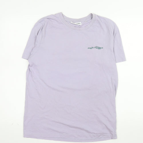 Minor Figures Men's Purple Cotton Graphic T-Shirt Size M