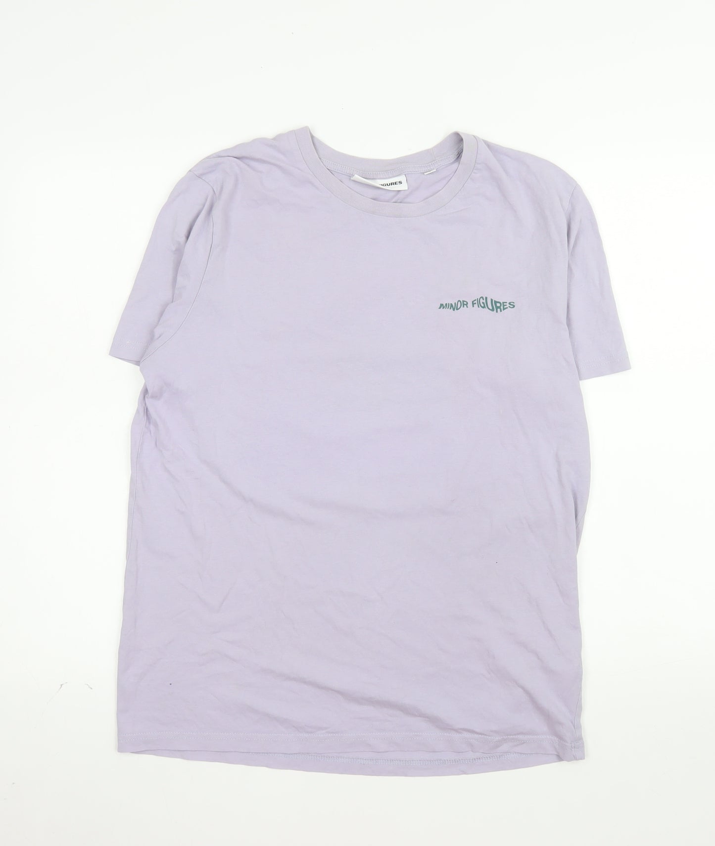Minor Figures Men's Purple Cotton Graphic T-Shirt Size M