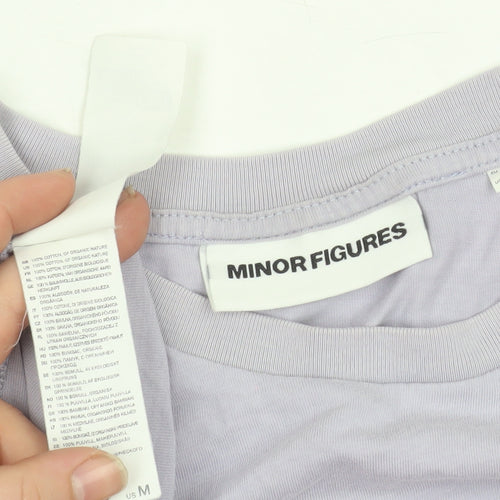 Minor Figures Men's Purple Cotton Graphic T-Shirt Size M
