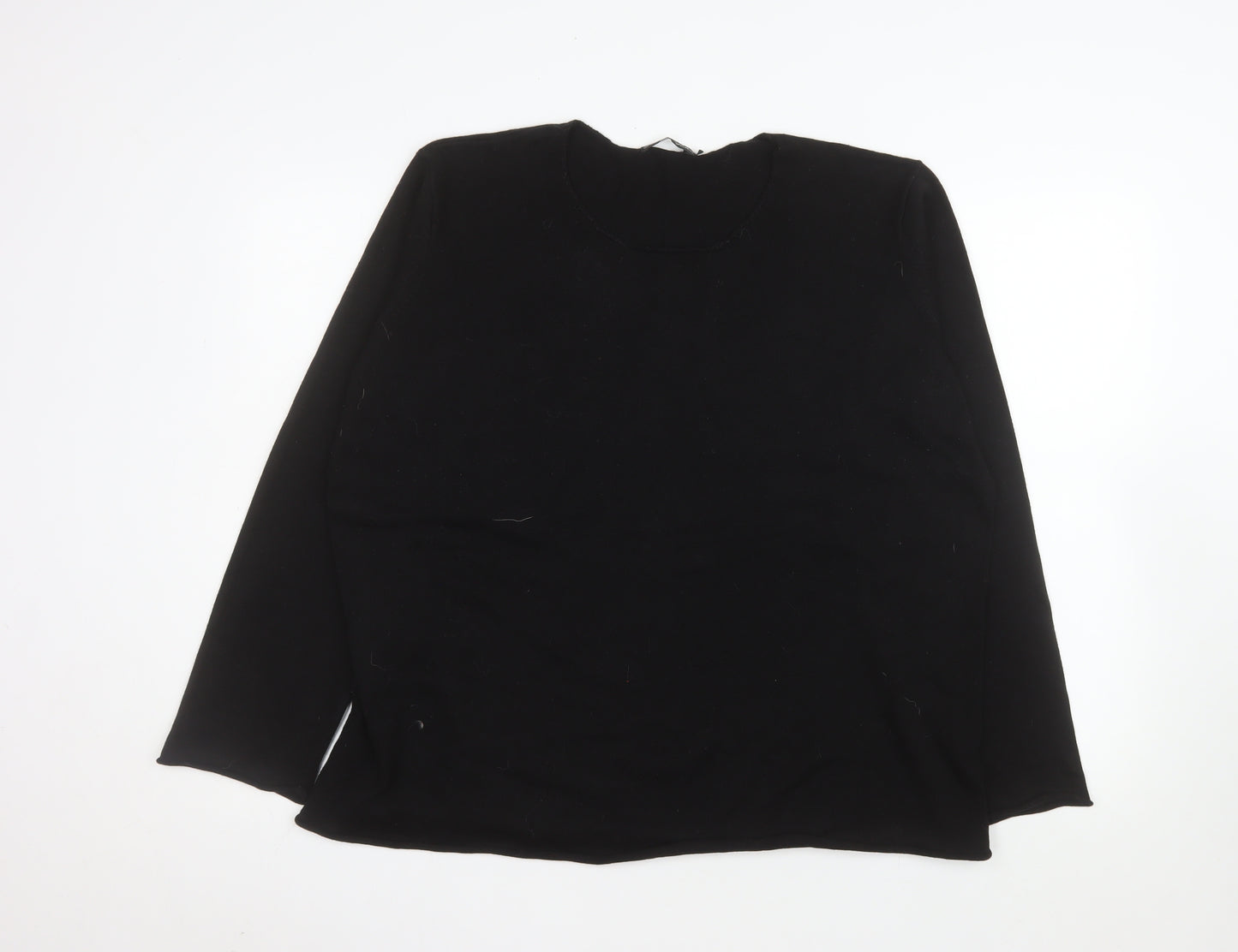 Gudrun Sjödén Women's Black Cotton Crew Neck Pullover Jumper XL
