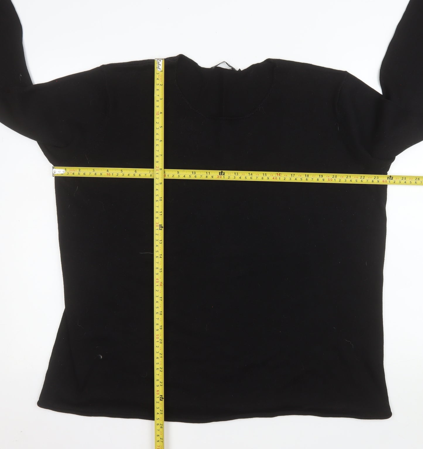 Gudrun Sjödén Women's Black Cotton Crew Neck Pullover Jumper XL