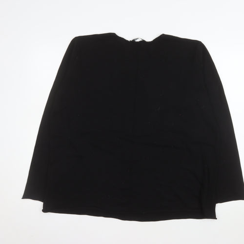 Gudrun Sjödén Women's Black Cotton Crew Neck Pullover Jumper XL
