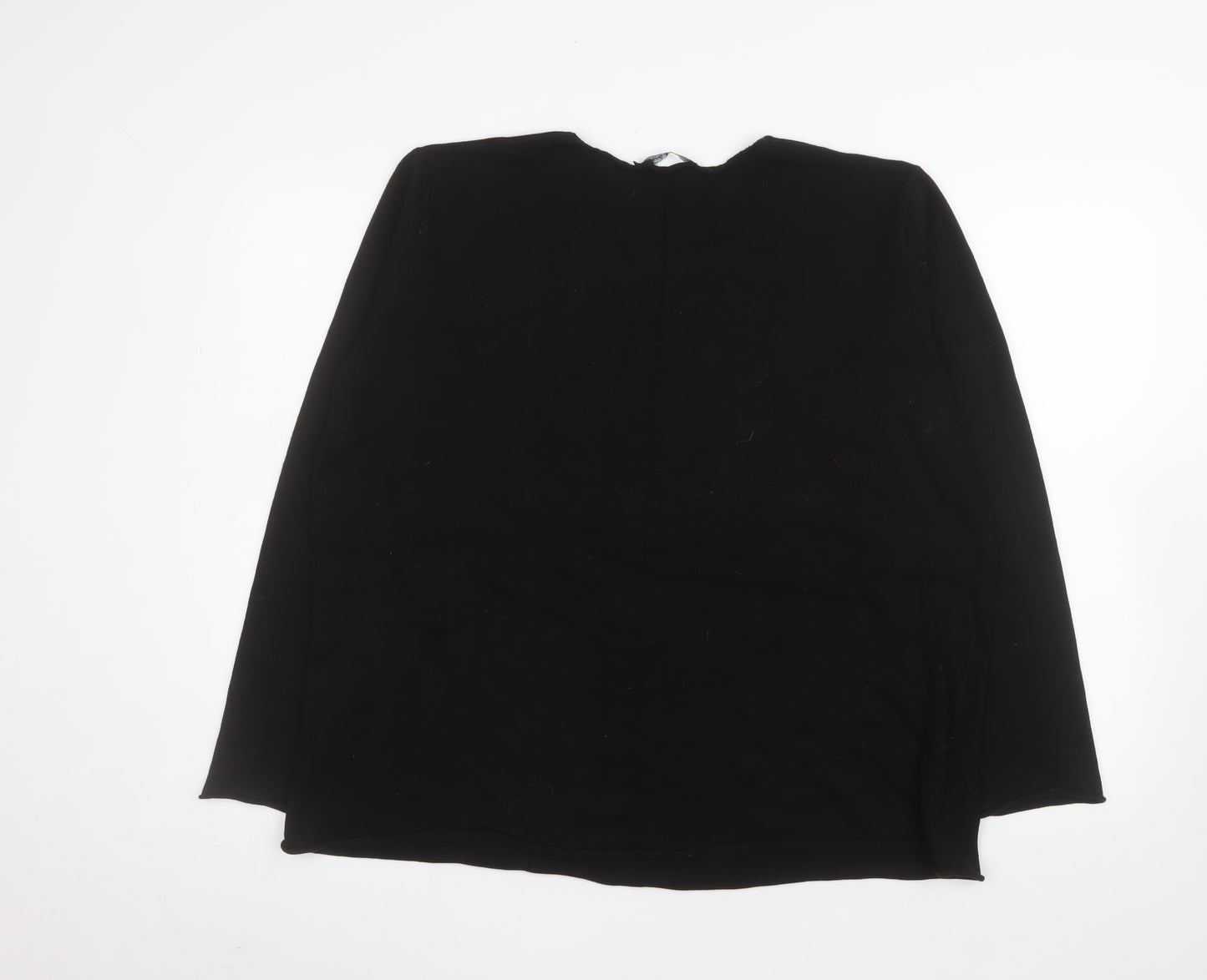 Gudrun Sjödén Women's Black Cotton Crew Neck Pullover Jumper XL