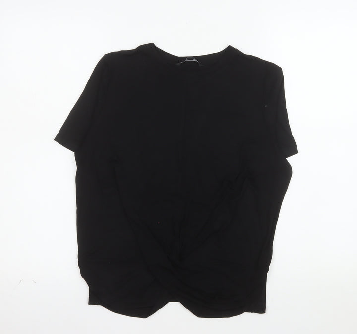 French Connection Women's Black L Basic Bamboo T-Shirt