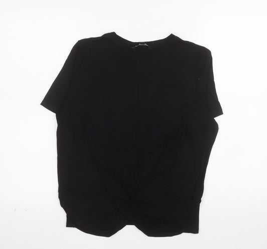 French Connection Women's Black L Basic Bamboo T-Shirt