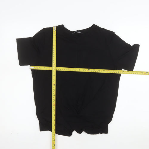 French Connection Women's Black L Basic Bamboo T-Shirt