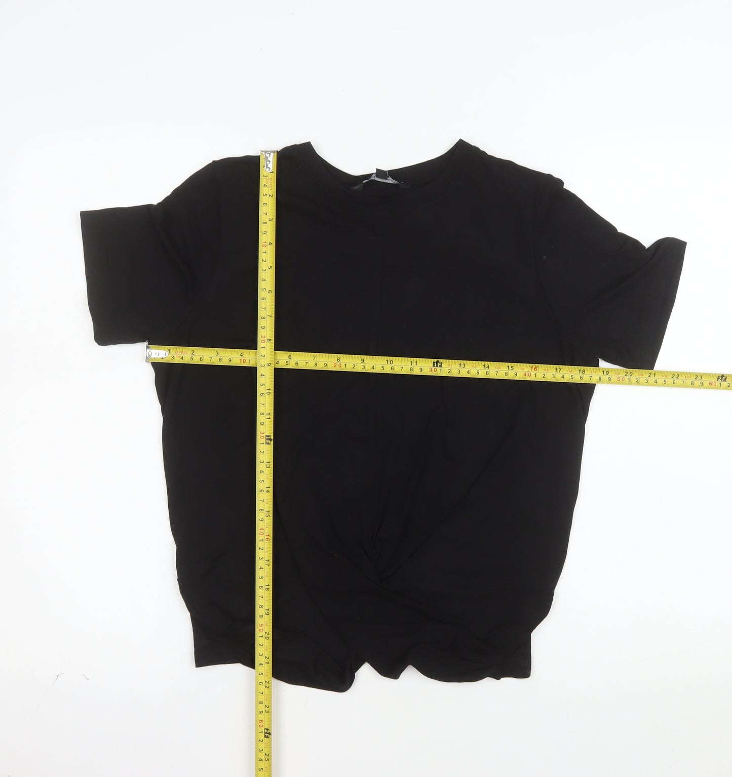 French Connection Women's Black L Basic Bamboo T-Shirt