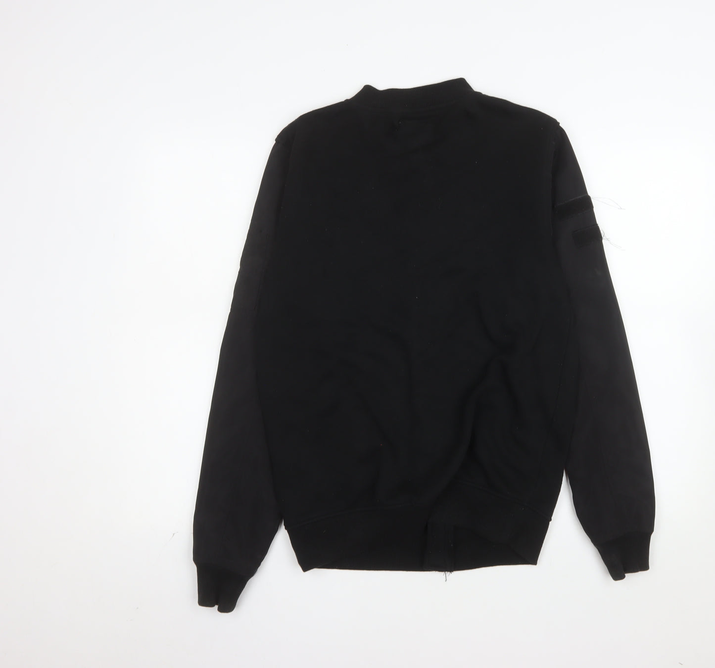 Cedar Wood State Men's Black Small Bomber Jacket Zip Pockets