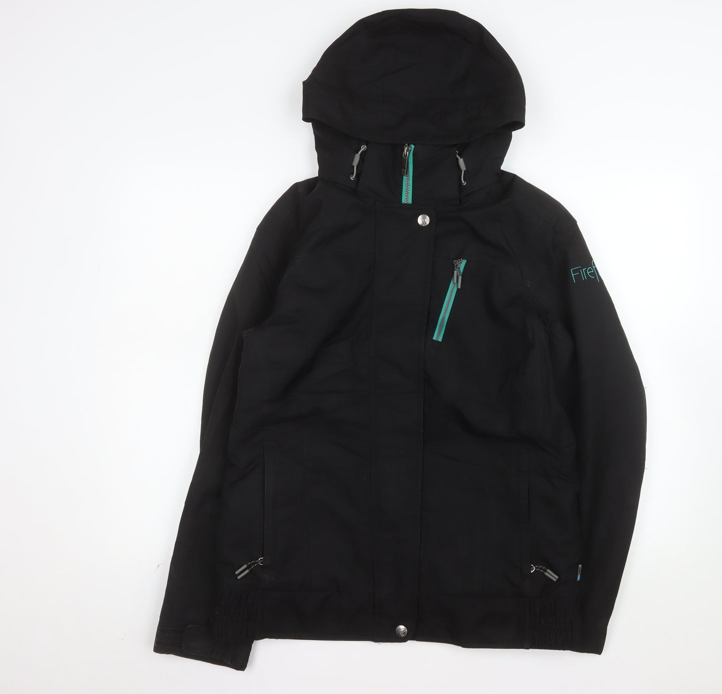 Firefly Womens Black Hooded Waterproof Ski Jacket Size M