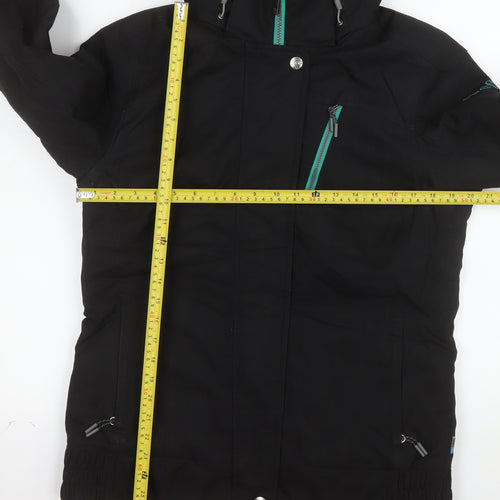 Firefly Womens Black Hooded Waterproof Ski Jacket Size M