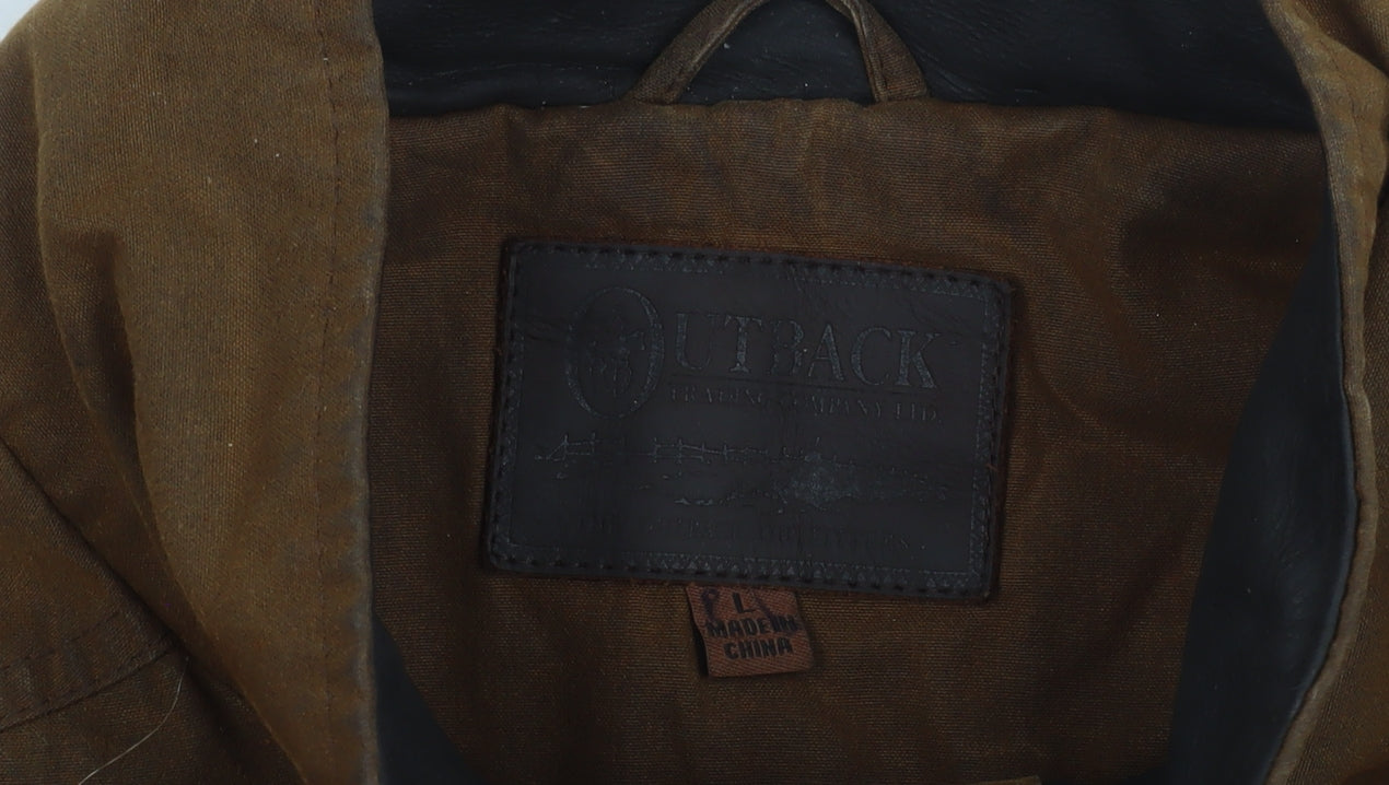 Outback Trading Men’s Brown L Anorak Waxed Cotton Jacket