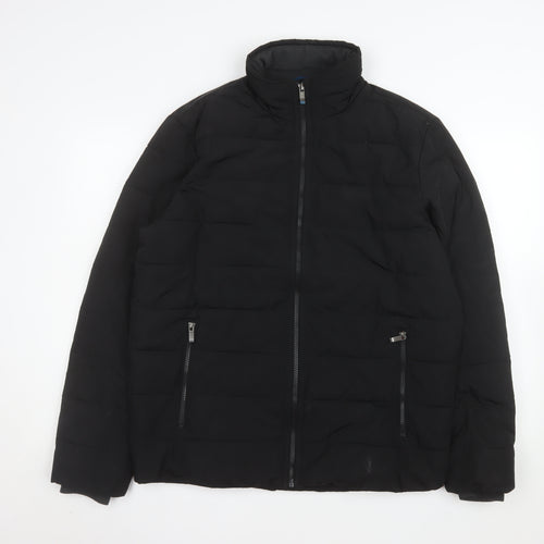 Weatherproof Women's Black Puffer Jacket M Mid-Length Lined