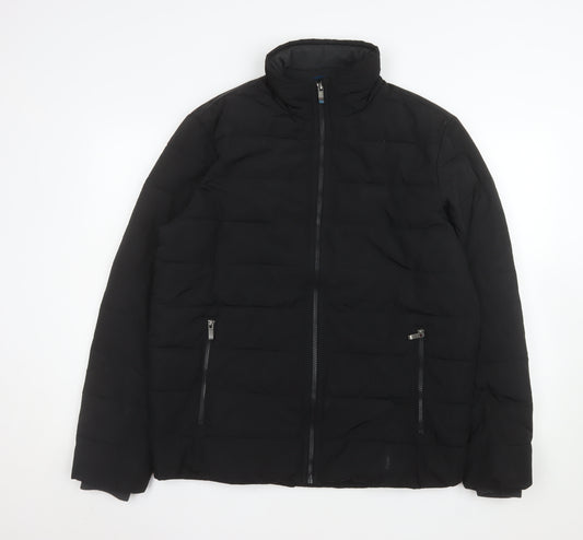 Weatherproof Women's Black Puffer Jacket M Mid-Length Lined