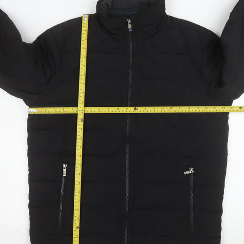 Weatherproof Women's Black Puffer Jacket M Mid-Length Lined