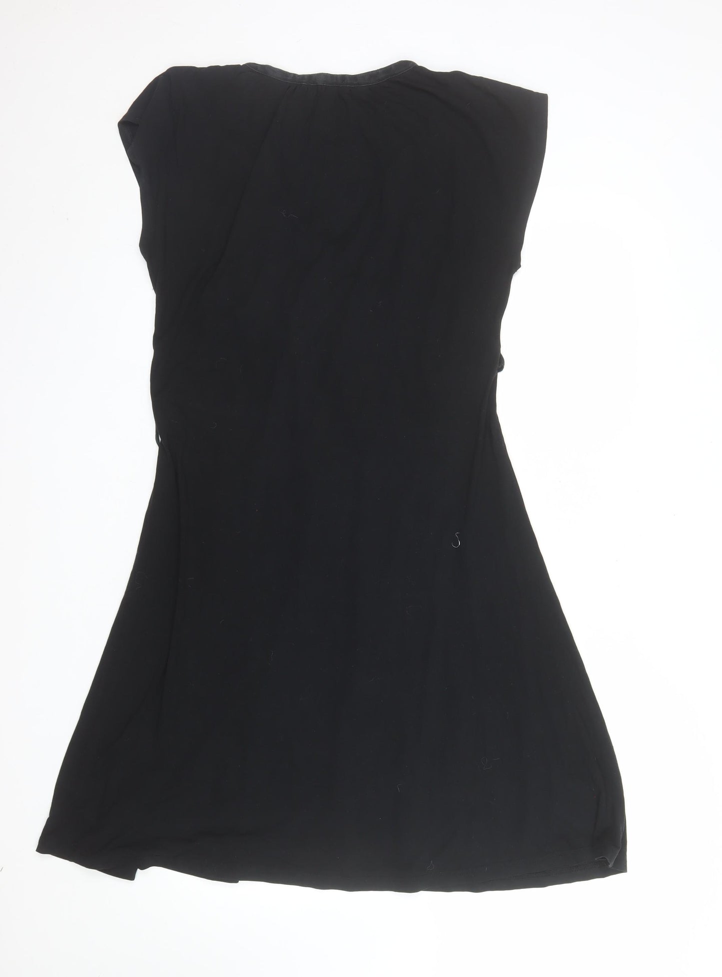 Gap Women’s Black Knee Length V-Neck Empire Waist Cotton Dress Size L