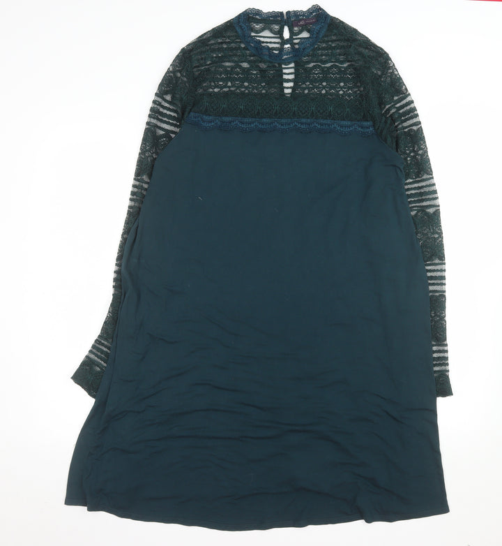 Marks and Spencer Women’s Green Lace Shift Dress Size 16