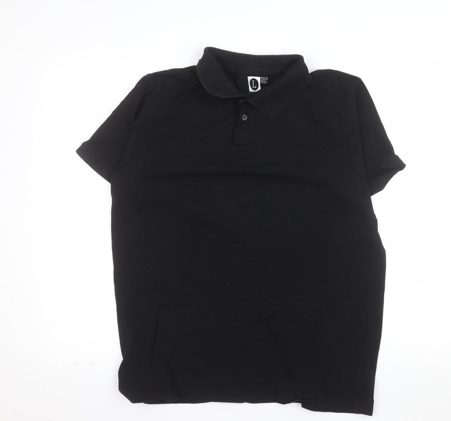 Cedar Wood State Men's Black Cotton Polo Shirt Size L