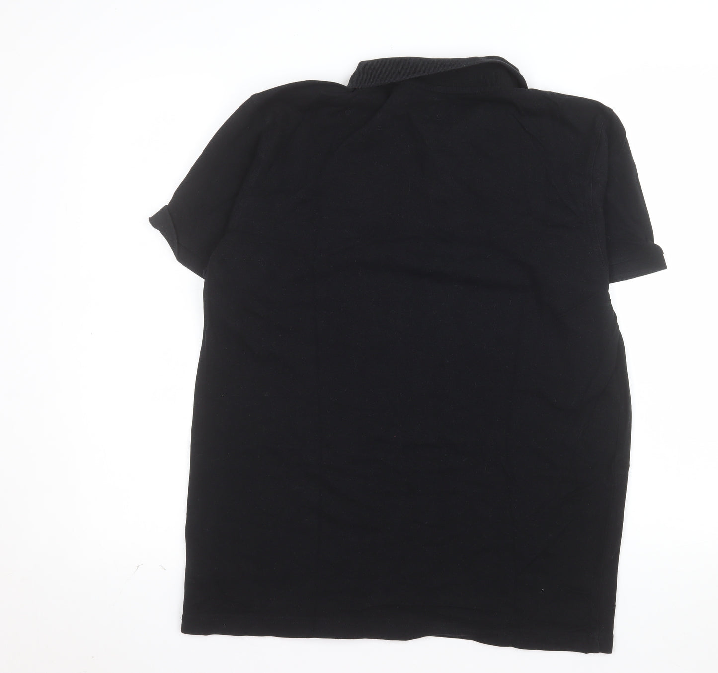 Cedar Wood State Men's Black Cotton Polo Shirt Size L