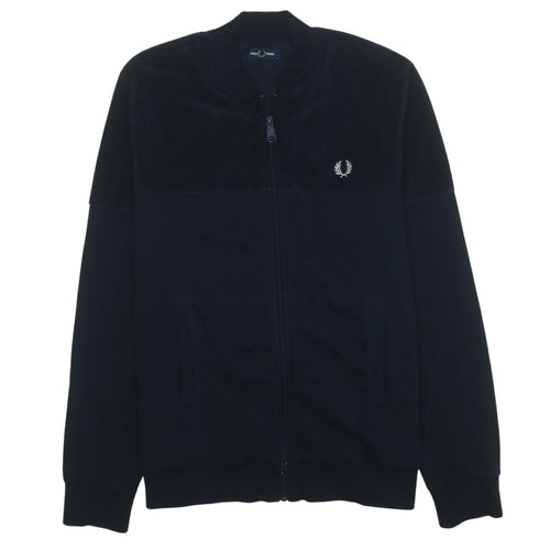 Fred Perry Men's Black Full Zip Sweatshirt Size L Classic Style