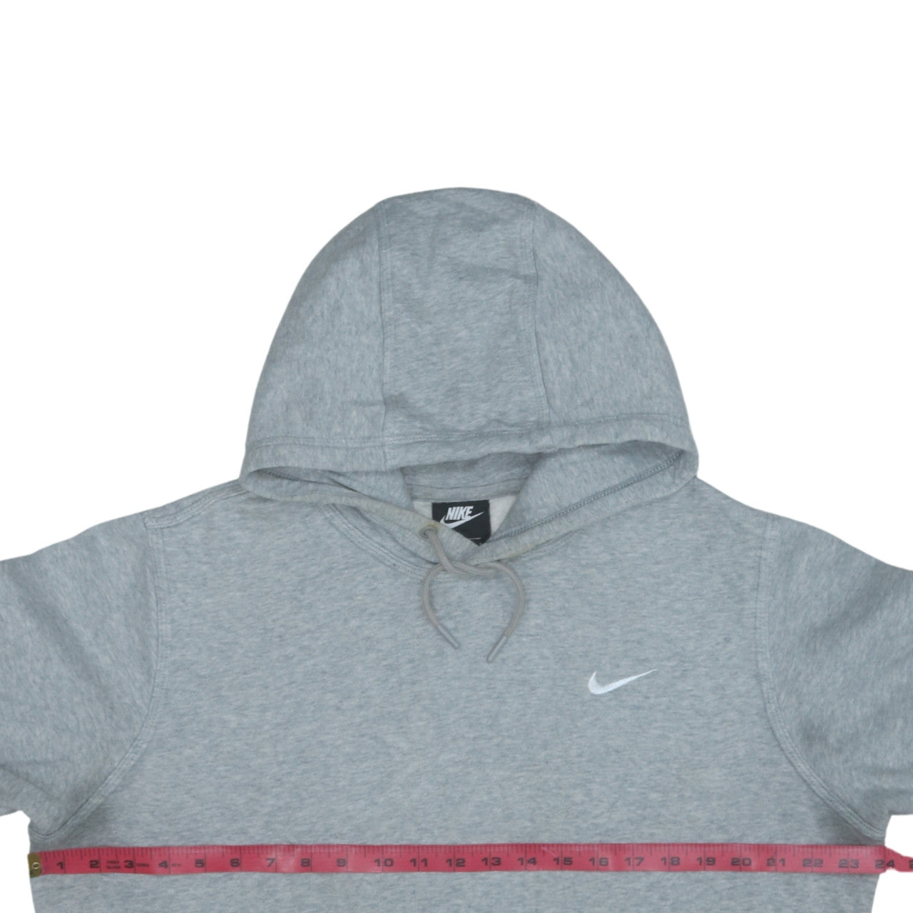 Nike Men's Grey Pullover Hoodie L Regular Fit Fleece Logo