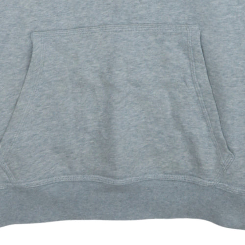 Nike Men's Grey Pullover Hoodie L Regular Fit Fleece Logo